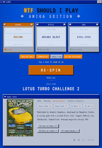 WTF - Should I Play Amiga Edition (AA's own service ad)